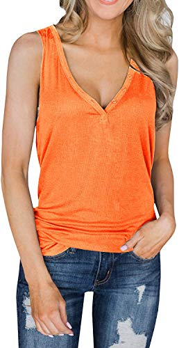 Book Cover Chuanqi Womens Tank Tops V Neck Loose Fit Sleeveless Casual Summer Long Tunic Shirts