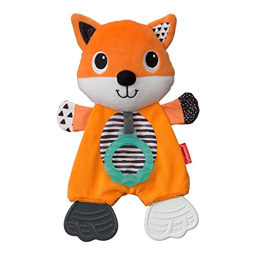 Book Cover Infantino Cuddly Teether Fox - Christmas Gift for Sensory Exploration and Teething Relief