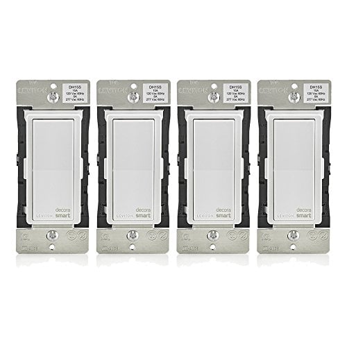 Book Cover Leviton DH15S-1BZ 15A Decora Smart Switch, Works with Apple HomeKit (4 Pack)
