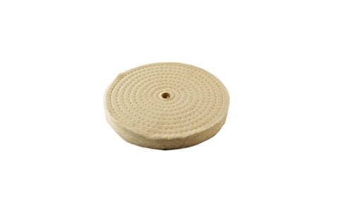 Book Cover Extra Thick Spiral Sewn Buffing Wheel, 8 (80 Ply) (2-Pack)