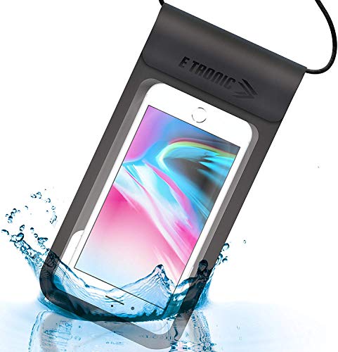 Book Cover Waterproof Phone Case: Best UNIVERSAL Cellphone Dry Bag Water Proof Pouch. Clear Cover Underwater Cases Holder Bags for All Cell Phones. iPhone Plus X 8 7 6 6S & Galaxy S9 S8 S7 S6 & Google Pixel etc