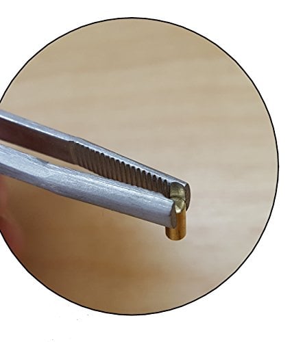 Book Cover Lock Pin Tumbler Tweezers - Brushed Stainless Steel, for Locksmith Pinning & Rekeying Kit