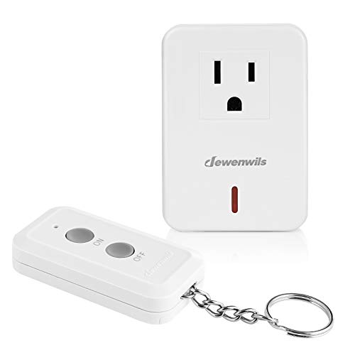Book Cover DEWENWILS Indoor Remote Control Outlet, Expandable Remote Light Switch Kit, Wireless On Off Power Switch, 100ft RF Range, Compact Design, White