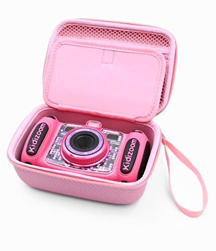 Book Cover CASEMATIX Pink Camera Case Compatible with Kidizoom Camera Pix Plus , Dragon Touch Instant Print Camera and Camera Toy Accessories - Includes Case Only
