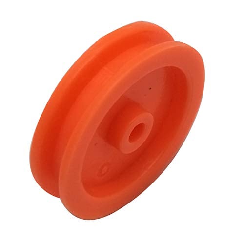 Book Cover EUDAX 100 Pcs 2mm Hole Orange Plastic Belt Pulley for DIY RC Toy Car Airplane