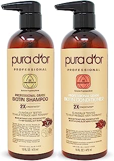Book Cover PURA D'OR Professional Grade Hair Thinning Therapy Shampoo & Conditioner Regimen Clinically Tested Super Concentrated for Maximum Results, Sulfate Free Natural & Organic Ingredients, Men & Women