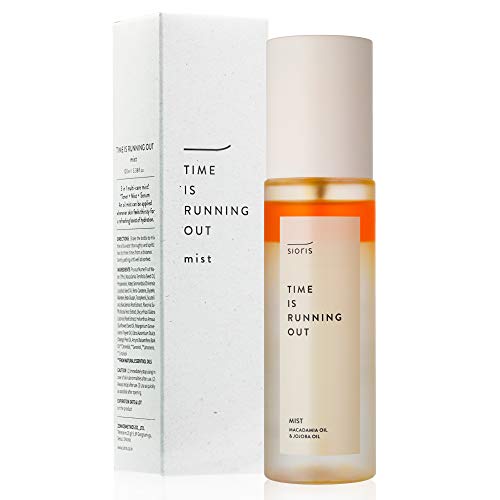 Book Cover SIORIS Time is Running Out Mist (3.38 Fl Oz)-Natural Facial Oil Hydrating Spray Mist Moisturizer for Dry Skin - Completely Natural Formula with Macadamia, Jojoba Seed Oil - Makeup Setting Vegan Toner