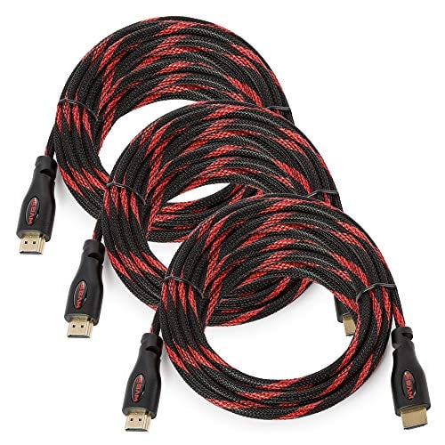 Book Cover BAM 3 Pack High Speed 4K HDMI Cables - 25' Long