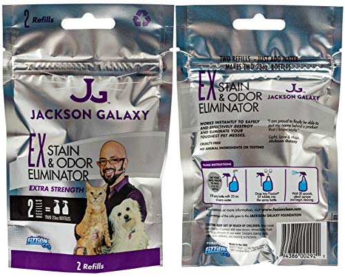 Book Cover Jackson Galaxy: EX Stain & Odor Eliminator - Pet Urine Remover - 2pk Refill Tablets - 50% More Mojo - Eliminates Pet Stains & Odors Quickly - Works On Multiple Surfaces - Non-Toxic Formula