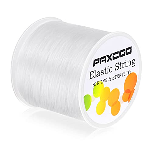 Book Cover Paxcoo 1mm Elastic Bracelet String Cord Stretch Bead Cord for Jewelry Making and Bracelet Making White