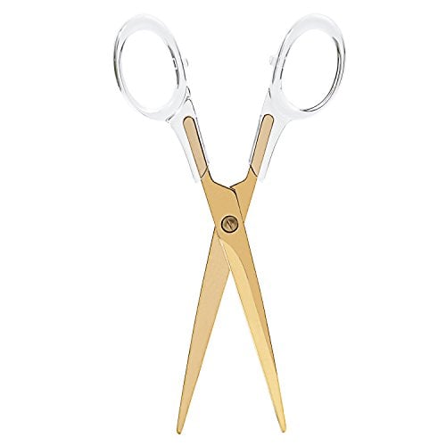 Book Cover Yellow Gold Acrylic Scissors(7