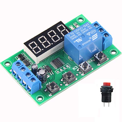 Book Cover Mini DC 12V Programmable 0.01Sec to 999Min Timer Relay Delay Module 32 Programs Meet Various Projects,Timing Infinite Cycle Delay on/off Switch