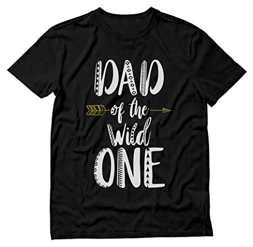 Book Cover Wild One Dad Shirt Safari Theme Family First Birthday Daddy Shirt for Men Large Black