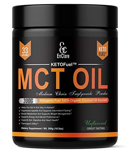 Book Cover MCT Oil Powder - KETOFuel 100% Non-GMO Organic Coconut Medium-Chain Triglycerides Ketogenic Supplement | Paleo, Keto Diet, Vegan, Low Carb | Sports, Clarity, Energy, Appetite Control - Unflavored