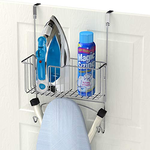 Book Cover Simple Houseware Over-The-Door/Wall-Mount Ironing Board Holder