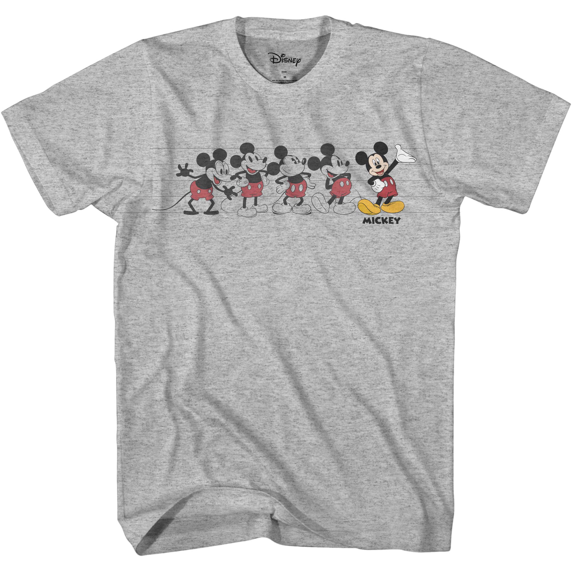 Book Cover Mickey Mouse Graphic Tee Classic Vintage Disneyland World Adult Tee Graphic T-Shirt for Men Tshirt Clothing Apparel Heather Grey Small
