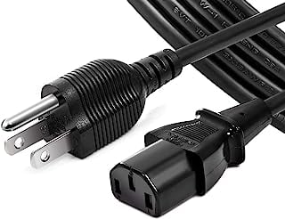 Book Cover [UL Listed] Chanzon 3 Prong AC Power Cord 10ft for Personal Computer,Vizio,PC Monitor,Plasma bravia uhd Smart TV, Supply Plug Replacement (NEMA 5-15P to IEC320C13) 10A 125V Universal Extension Cable