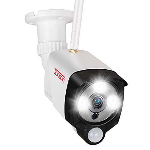 Book Cover [Add -on 3MP Camera] Tonton 3MP Ultra HD Wireless IP Network Camera Outdoor Indoor Security Camera with PIR Sensor, 2 Way Audio, Floodlight, Suitable for All of Tonton NVR and All in one Kits