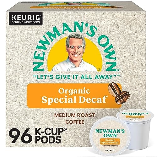 Book Cover Newman's Own Organics Special Blend Decaf, Single-Serve Keurig K-Cup Pods, Medium Roast Coffee, 24 Count - Pack of 4