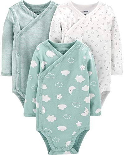 Book Cover Carter's Baby Boys' 3-Pack Side-Snap Bodysuits