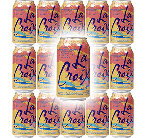 Book Cover LaCroix Grapefruit Pamplemousse Naturally Essenced Flavored Sparkling Water, 12 oz Can (Pack of 15, Total of 180 Oz)