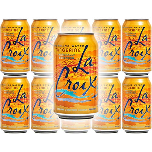 Book Cover La Croix Tangerine Naturally Essenced Flavored Sparkling Water, 12 oz Can (Pack of 10, Total of 120 Oz)