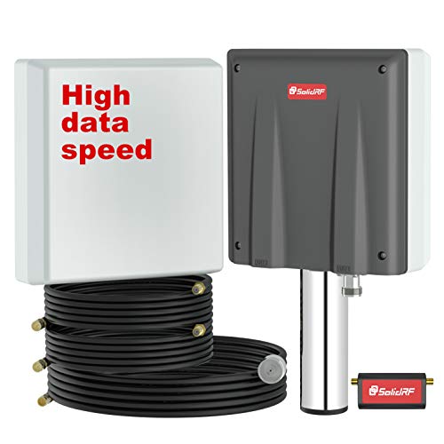 Book Cover SolidRF-High Data Speed Cell Phone Signal Booster-for Home, Convenience Store, Apartment, Workshop - All U.S. Carriers - All in One On Roof Cell Booster Speed Kit Supports 4,000 sq ft (BF4G-S2)
