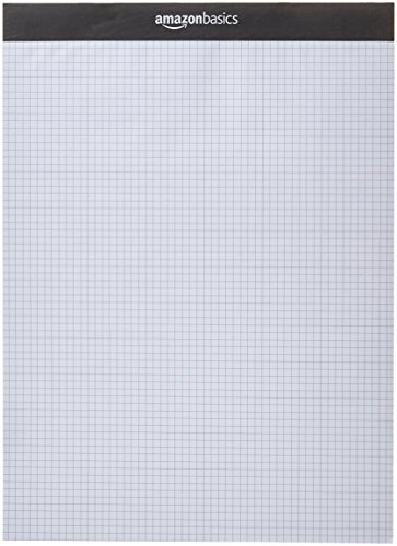 Book Cover Amazon Basics Quad-Ruled Paper Pad - Pack of 2, 8.5 Inch x 11.75 Inch