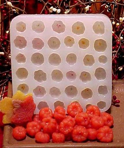Book Cover Mini Putka Pumpkin Embeds 35 Cavity Silicone Mold 923 Food-Soap-Candle-Resin-Flexible