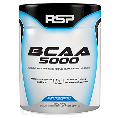Book Cover RSP BCAA 5000 (30 Serv), Premium BCAA Powder for Post Workout Muscle Recovery, Endurance & Energy, 5g of Essential Branched Chain Amino Acids Per Serving (Blue Raspberry)