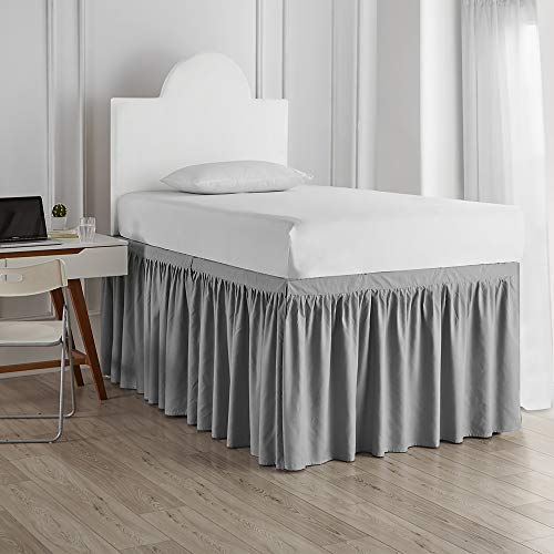 Book Cover DormCo Bed Skirt Twin XL (3 Panel Set) - Alloy