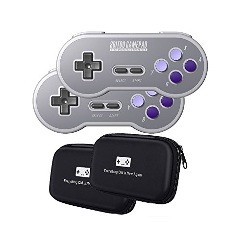 Book Cover 8Bitdo SN30 2.4G Wireless Controller Double-Pack Bundle with Bonus Carrying Cases - NES, SNES, SFC Classic Edition