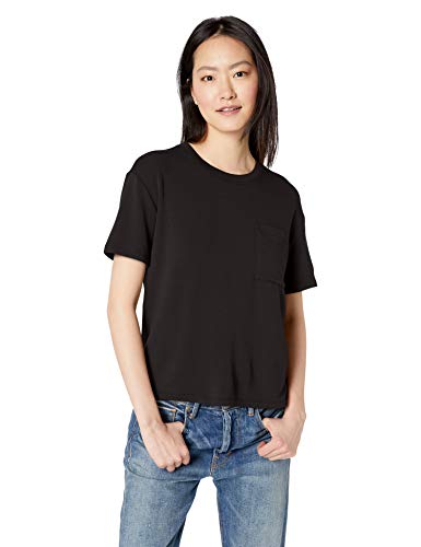 Book Cover Amazon Brand - Daily Ritual Women's Supersoft Terry Short-Sleeve Boxy Pocket Tee