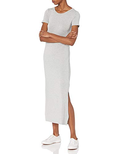 Book Cover Amazon Essentials Women's Jersey Standard-Fit Short-Sleeve Crewneck Side Slit Maxi Dress (Previously Daily Ritual)
