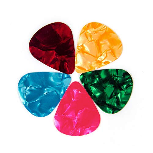 Book Cover lotmusic Variety Colorful Pearl Celluloid Ukulele Picks 5 pieces