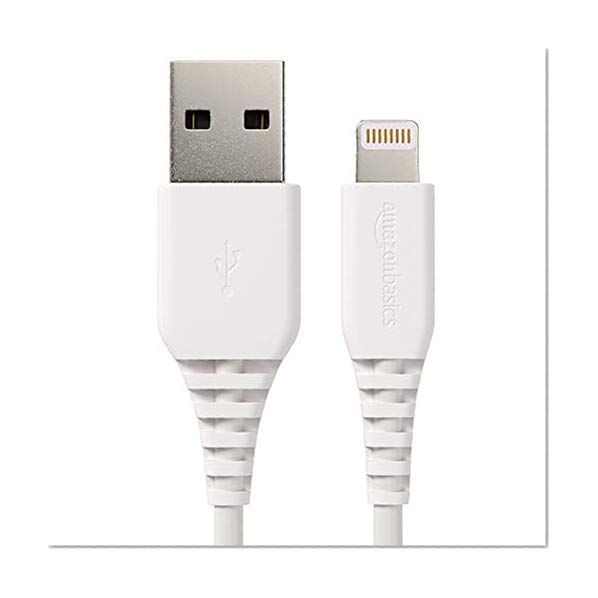 Book Cover AmazonBasics Lightning to USB A Cable - MFi Certified iPhone Charger - White, 3-Foot, 12-Pack