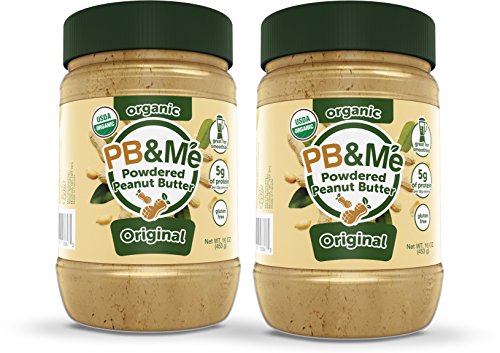 Book Cover PB&Me Natural Powdered Peanut Butter - Gluten Free, High Protein, Less Calorie Peanut Butter for Smoothie And Protein Shake Add-Ins- 87% Less Fat than Creamy Peanut Butter - Original, 453g, Pack of 2