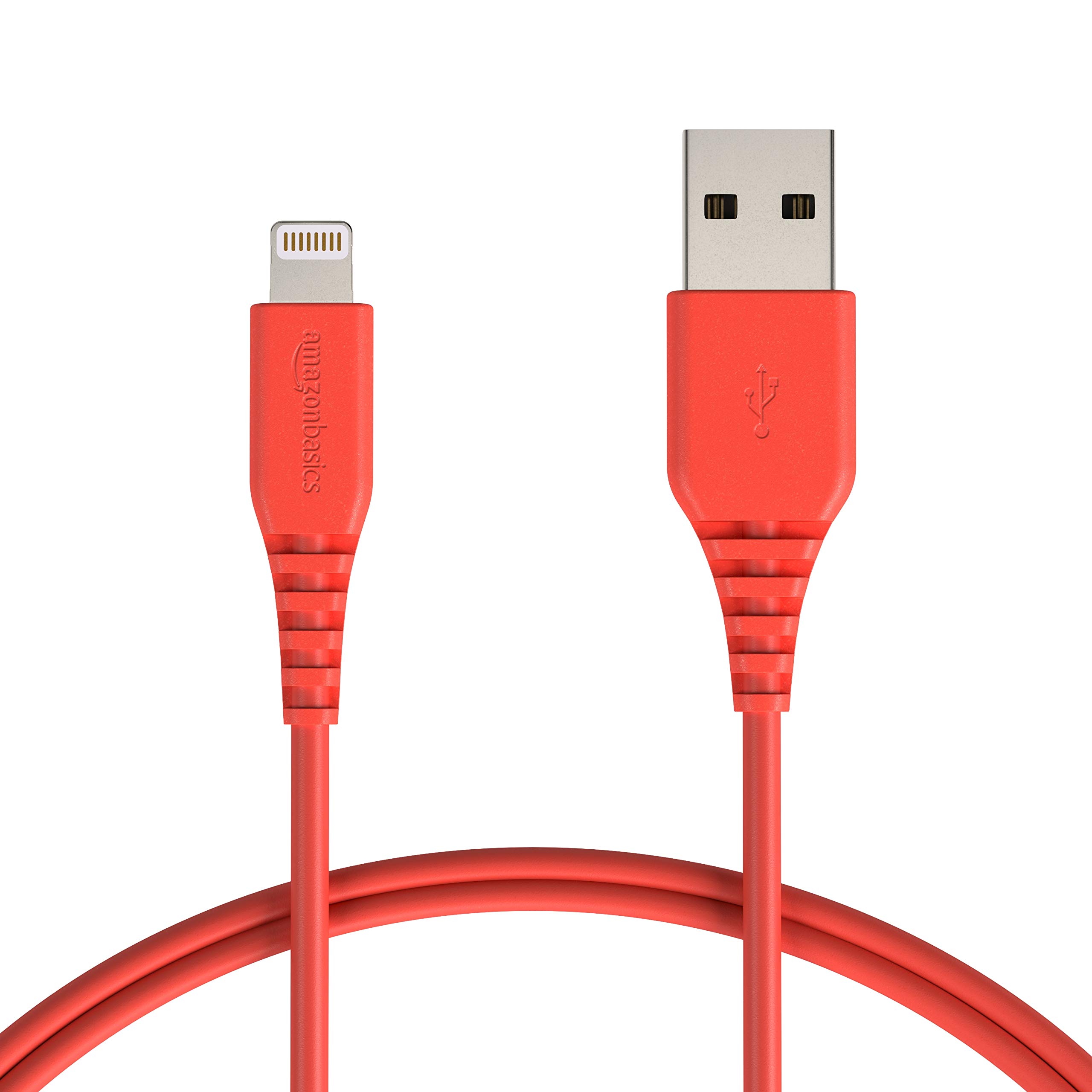 Book Cover Amazon Basics MFi-Certified Lightning to USB A Cable for Apple iPhone and iPad - 3 Feet (0.9 Meters) - Red