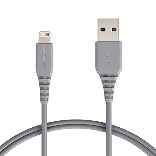 Book Cover Amazon Basics MFi-Certified Lightning to USB A Cable for Apple iPhone and iPad - 3 Feet (0.9 Meters) - Gray