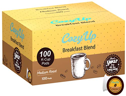 Book Cover CozyUp Breakfast Blend, Single-Serve Coffee Pods for Keurig K-Cup Brewers, Medium Roast Coffee, 100 Count