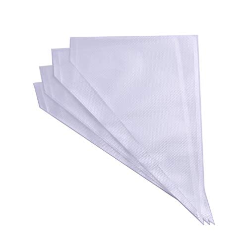Book Cover Piping Bags 16-Inch 100 Pack Pastry Bag Icing Bags Frosting Bags Cake Decorating Bags Disposable Icing Bags Pastry Disposable Bag Disposable Piping Bags for Cake Cupcake Cookie Decorating (white)