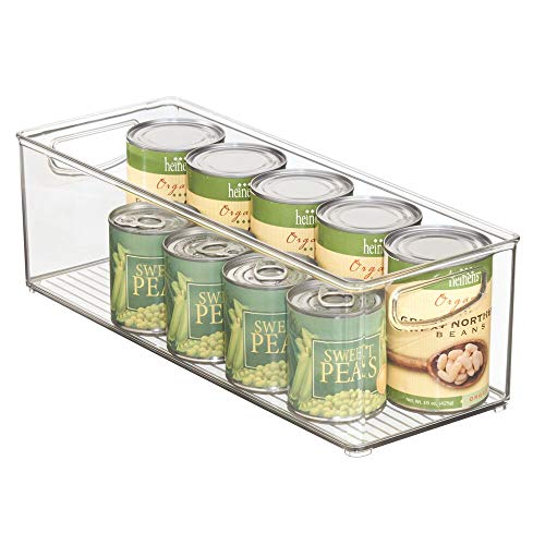 Book Cover mDesign Plastic Storage Box â€“ Deep Open-Top Refrigerator Storage Tray with Handle â€“ Can Be Used as Fridge Tray, Shelf Box or for Cupboard Storage â€“ 30.5 cm x 25.4 cm x 20.3 cm â€“ Clear