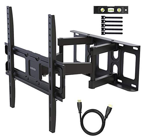 Book Cover EVERVIEW TV Wall Mount Bracket fits to Most 32-55 inch LED,LCD,OLED Flat Panel&Curved TVs, Full Motion Swivel Dual Articulating Arms Extension Tilt Rotation, Max VESA 400X400mm and Holds up to 99lbs
