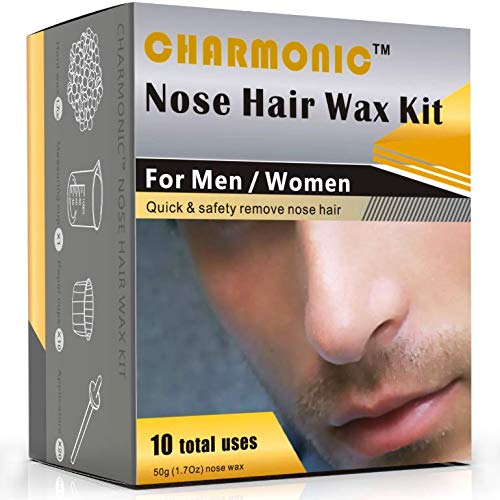 Book Cover Nose Wax Kit for Men and Women, Nose Hair Removal Wax (50 grams / 10 times usage count)