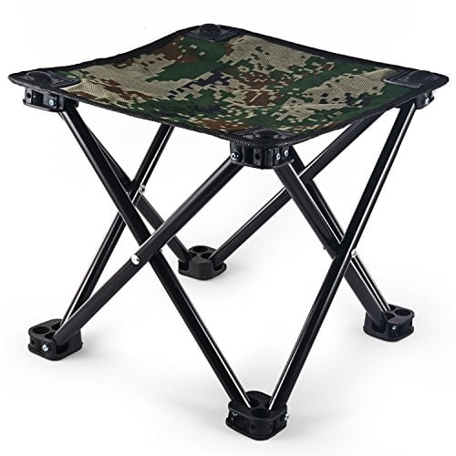 Book Cover Poit Mini Folding Camping Stool Chair, Portable Camping Fishing Chair, Up to 441lbs Weight Capacity