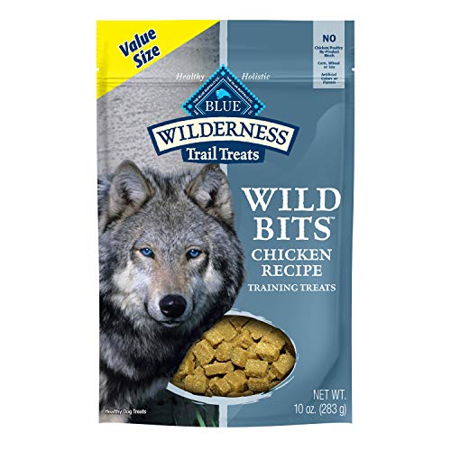 Book Cover Blue Buffalo Wilderness Trail Treats Chicken Wild Bits Grain-Free Training Dog Treats, 10-Oz Bag