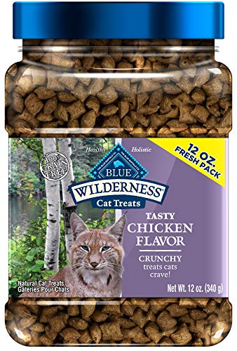 Book Cover Blue Buffalo Wilderness Chicken Grain Free Crunchy Cat Treats, 12-oz bag