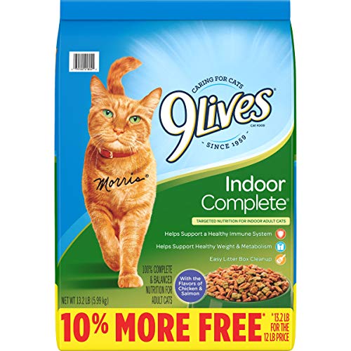 Book Cover 9Lives Indoor Complete Dry Cat Food Bonus Bag, 13.2 Lb (Discontinued by Manufacturer)