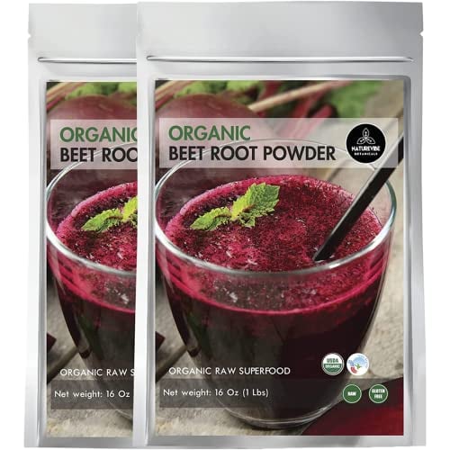 Book Cover Organic Beet Root Powder (2 lbs), Raw & Non-GMO (2 Pack of 1 Pound Each) | Nitric Oxide Booster | Boost Stamina and Increases Energyâ€¦