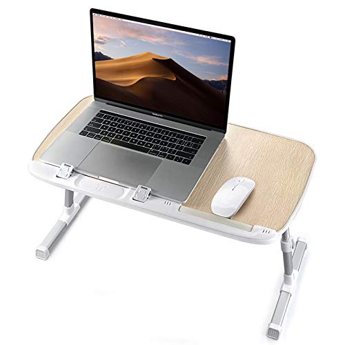 Book Cover Laptop Desk for Bed, TaoTronics Lap Desks Bed Trays for Eating and Laptops Stand Lap Table, Adjustable Computer Tray for Bed, Foldable Bed Desk for Laptop and Writing in Sofa